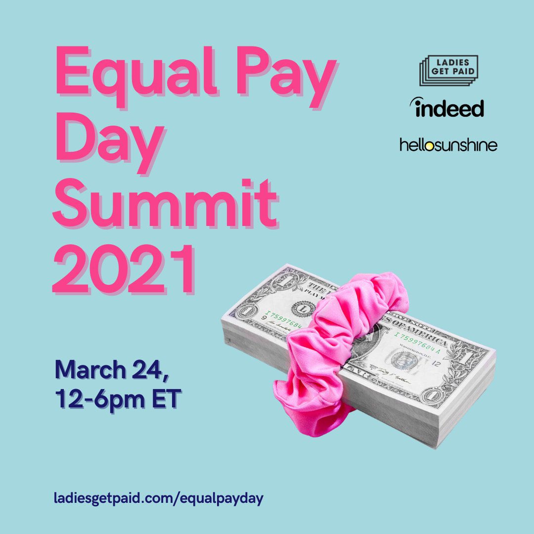 tune in to @ladiesgetpaid #equalpayday summit now! a free event that will give you the tools to negotiate your pay: ladiesgetpaid.com/equalpayday