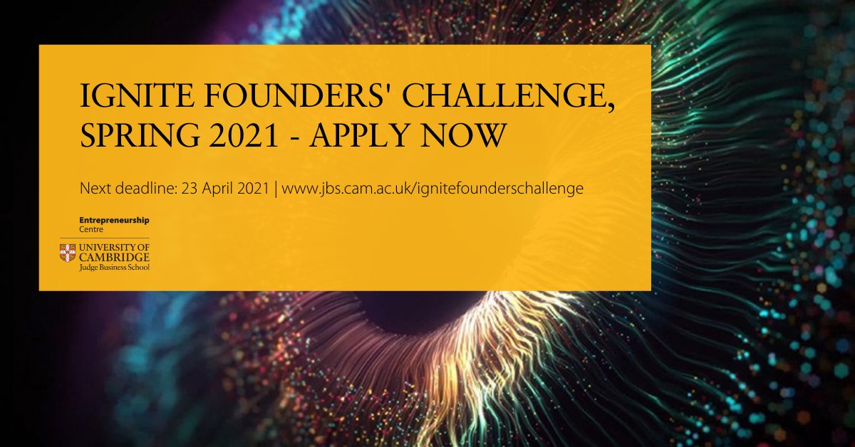 Applications are open for early-stage #ventures to join the Ignite Founders’ Challenge. Learn the fundamentals of starting a business and how to confidently pitch your ideas. Taking place 10 May to 11 June | Application deadline - 23 April. Apply now > bit.ly/IgniteFounders
