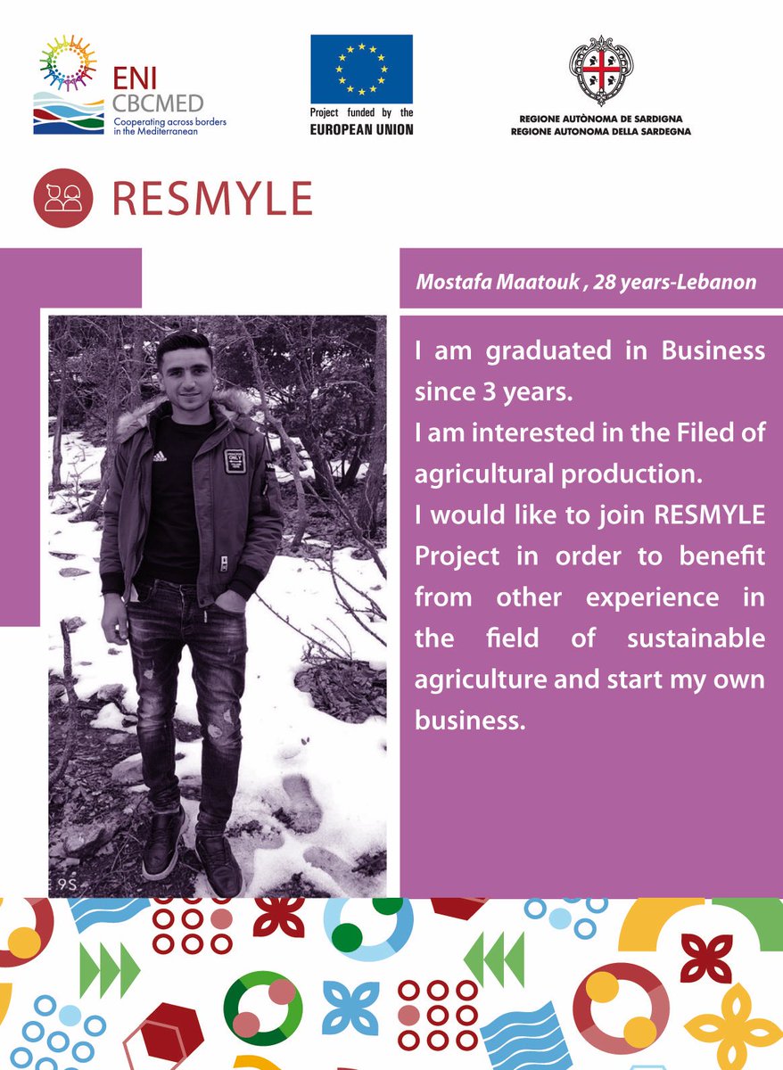 RESMYLE's tweet image. Mostafa Maatouk, 🇱🇧 27 years, Lebanon @enicbcmed #socialinclusion #gomed #socialdevelopement #youthempowerment