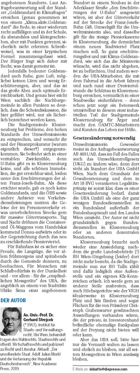 UBA_BR's tweet photo. Bitte nur die Vernunft walten lassen meint Prof. Strejcek 
@DiePressecom: #umweltbundesamt soll in #Wien bleiben mit all seinen empfindlichen Messgeräten denn in #Klosterneuburg erwartet uns höchstens eine Staubwolke.. LOL @SP_Wien; @MSeeh; @NeosWien; @gruenewien @kloburger; https://t.co/JndYgAehUK