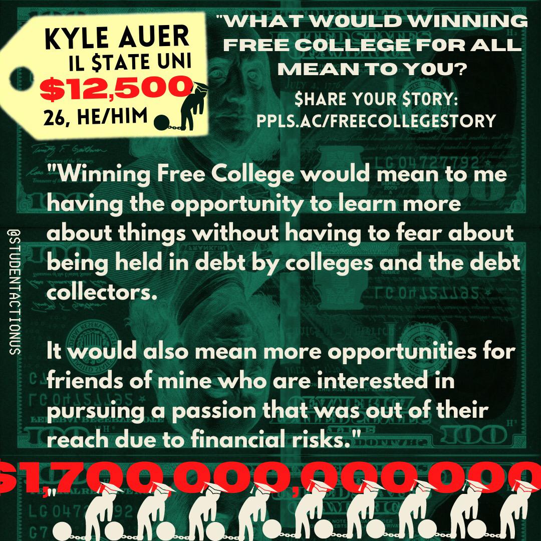 studentactionus's tweet photo. (1/3)Millions of students are burdened with student debt today, and it's important that their stories be known. Share your own story with student debt at https://t.co/pH0gtdNTqv and join our movement at https://t.co/1iDvUqtBnh #FreeCollegeforAll #CancelStudentDebt #DebtFreeFuture https://t.co/OqcuBxOfAg