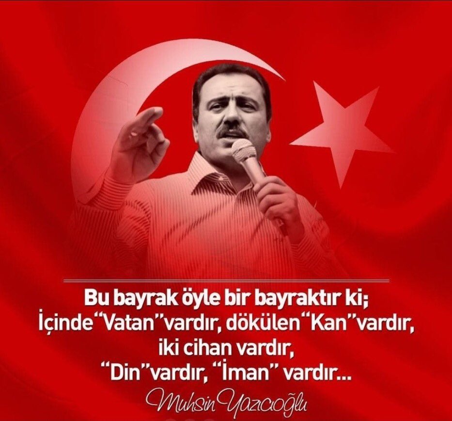 Şehadetinin 12. yılında Vatan sevdalısı Ezan, Bayrak aşığı değerli dava ve gönül adamı Muhsin Yazıcıoğlu’nu rahmet ve minnetle yad ediyoruz. Mekanı Cennet Ruhu Şad Olsun 

#MuhsinYazıcıoğlu 🇹🇷
