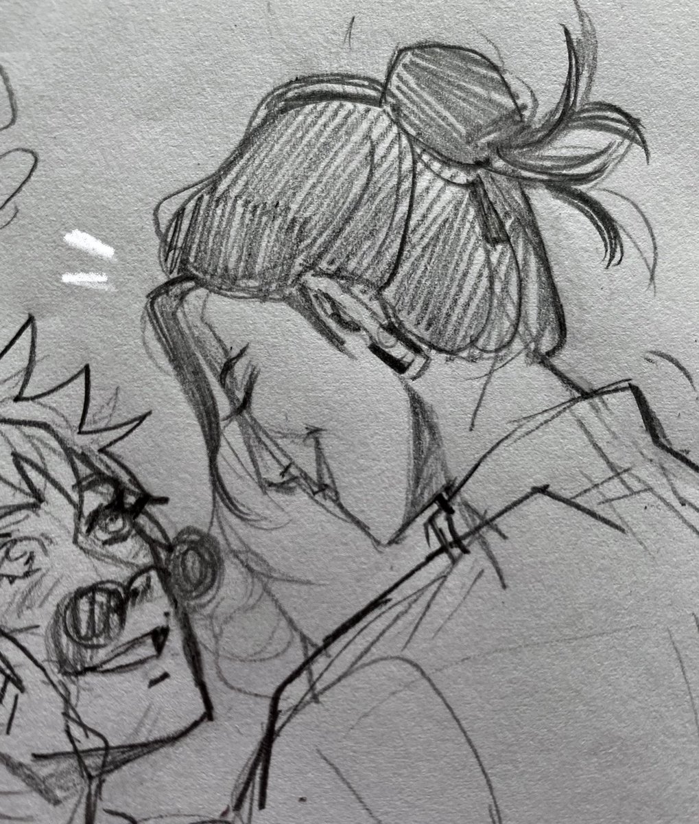 Happy Geto sketch :)c and some dude in the corner idk #jjk 
