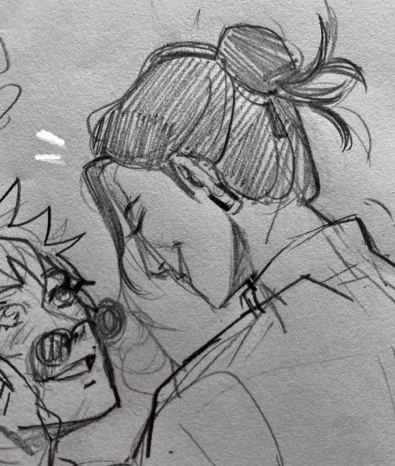 Happy Geto sketch :)c and some dude in the corner idk #jjk 