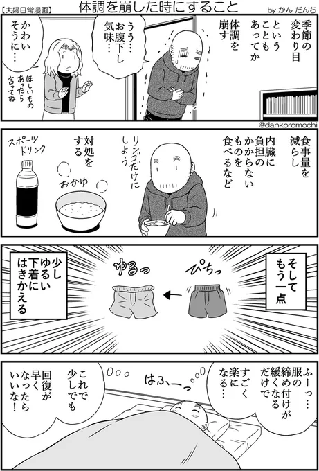 【日常四コマ】体調を崩した時にすること 