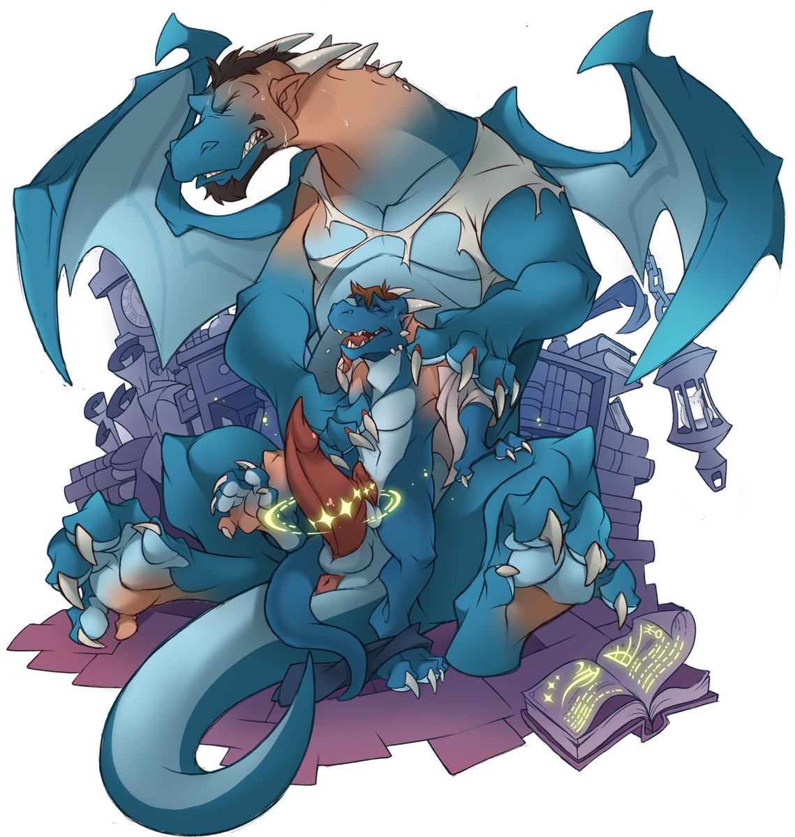 Gem of Fat Dragon Shifting 1/2 (by Lundo) by ThatAccountYouKnow -- Fur Affi...