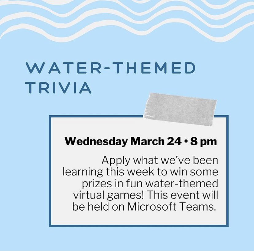 Don’t forget to come to trivia tonight at 8 pm!!