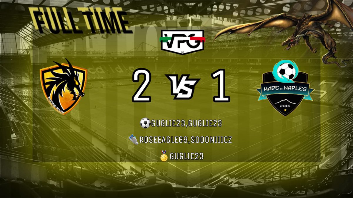 ⚽️| FULL TIME

🏆| <a href="/VPG_Italy/">VPG Italy</a> 

✅🆚 @BlackSailsFIFA 
✅🆚 @qlash_min 

#VamosUnCazzo