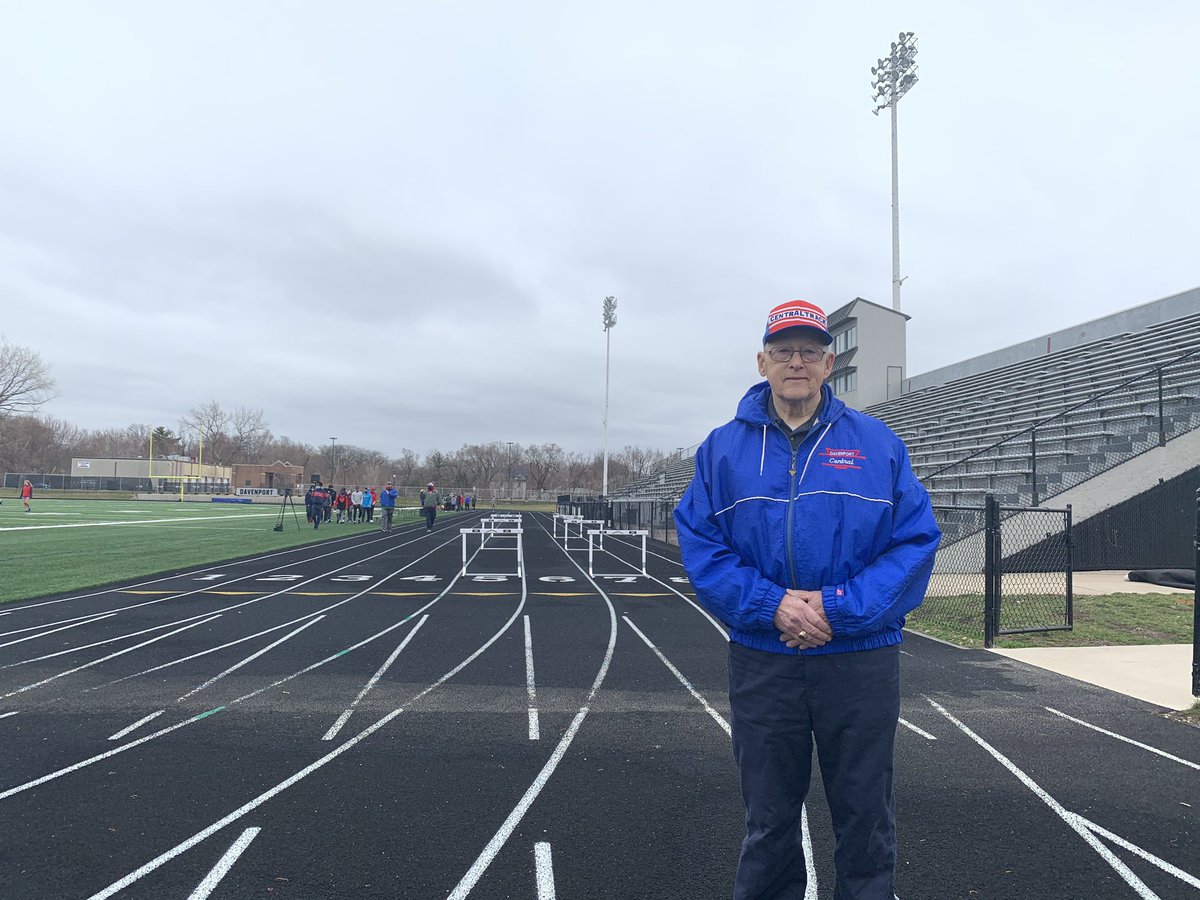 JoeyDonia's tweet photo. To honor coaching legend Ira Dunsworth, the track at Brady Stadium in Davenport will be named after him! See the story tonight at 10:00 on @kwqcnews https://t.co/qQW0AnrzhN