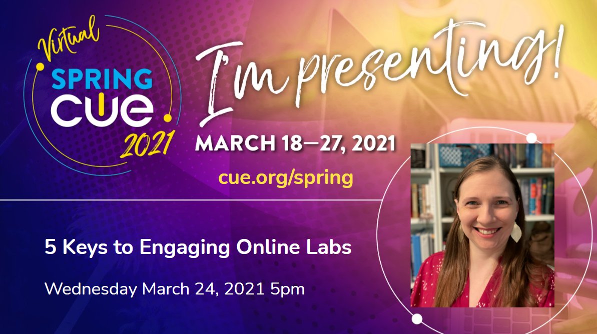 annerizzy's tweet image. I&apos;m so excited to finally be a part of the presenter CUEmmunity! Looking forward to the lab-tastic conversations. Lets DO science! It is a process.  #wearecue #SpringCUE21