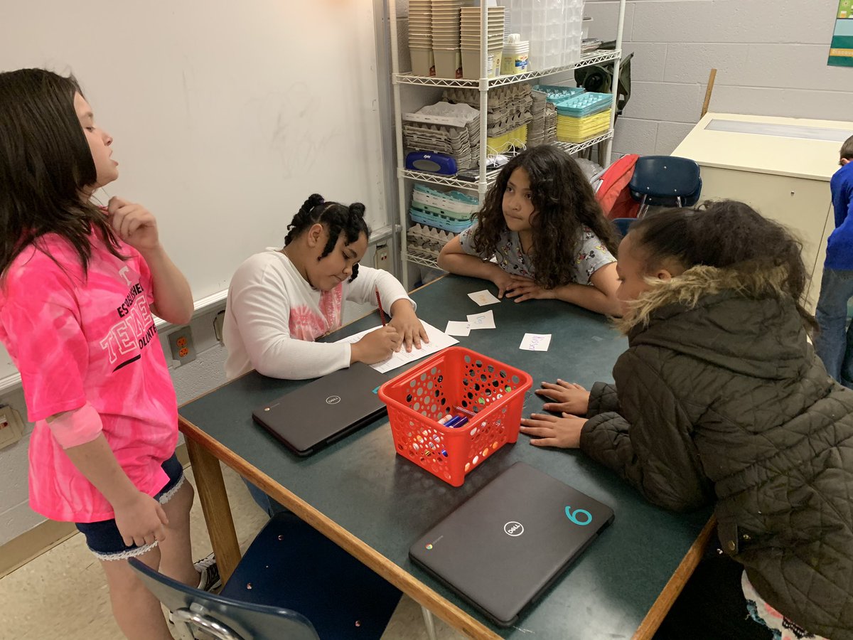 WalkerUtjenny's tweet photo. Students reviewed parts of speech and created silly stories with our “Story Factory” game. Each student had a task to perform much like how a programmer breaks down a problem into smaller tasks. @howellprincipal #buzzworthy #pltwelementary @PLTWorg https://t.co/uiWuuOOyCS