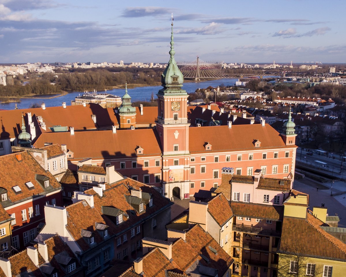 Royal Castle seen above the roofs of the Old Town.