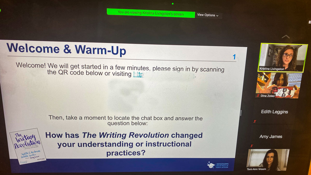 We are grateful to have joined Kristina Livingston (<a href="/DrKLiv/">Kristina Livingston</a>) and other Mississippi educators for The Writing Revolution book study session this afternoon. TWR Founder @JudithCHochman and Co-Exec Directors <a href="/DinaZoleo/">Dina Zoleo, PhD</a> and <a href="/ToniAnnVroom/">Toni-Ann Vroom, Ph.D.</a> enjoyed every moment!