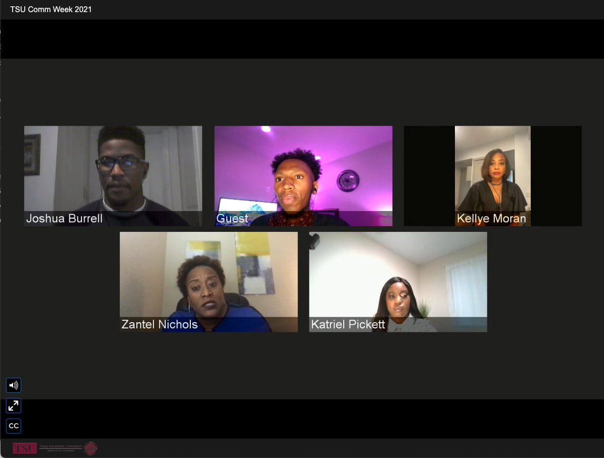 DrTonieshaT's tweet photo. Social Media and Nonprofits
Panelists:
Dr. Zantel Nichols, Brian McCoy,
Kellye Moran, and Joshua Burrell
Facilitator: Katriel Pickett, Journalism Student
#TSUCOMMWEEK
Schedule https://t.co/PG25K5GUBs
Registration Link https://t.co/kJvHAhfxmy https://t.co/ZDP95kI9LK