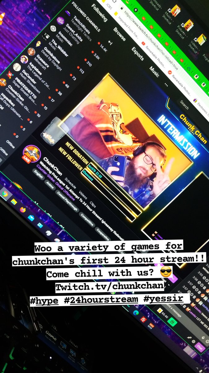techfreq_'s tweet photo. Family of streamers!! 😂😂
Can you believe it LMAO
@ChunkDaChan
Come hangout with, Chunk.
The Chan, The One Who Likes To Go HAM!! CEO OF THE FADE NATION
With a variety of games !!
https://t.co/Y9QKYeEaFI
#cousin #family #stream #24hour #yessir #first24hour #goodluckfam https://t.co/emmtRO6gzv