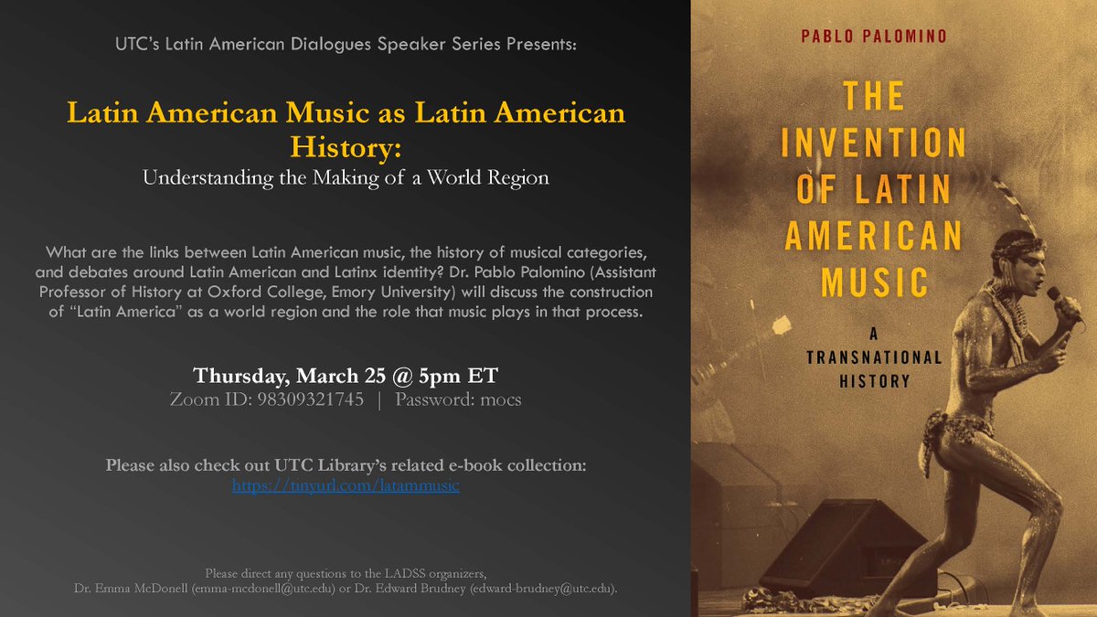 and_utc's tweet image. Tune in to the latest event in the Latin American Dialogues Speaker Series tomorrow (March 25th) at 5pm ET via Zoom!  
Zoom ID: 98309321745, Password: mocs