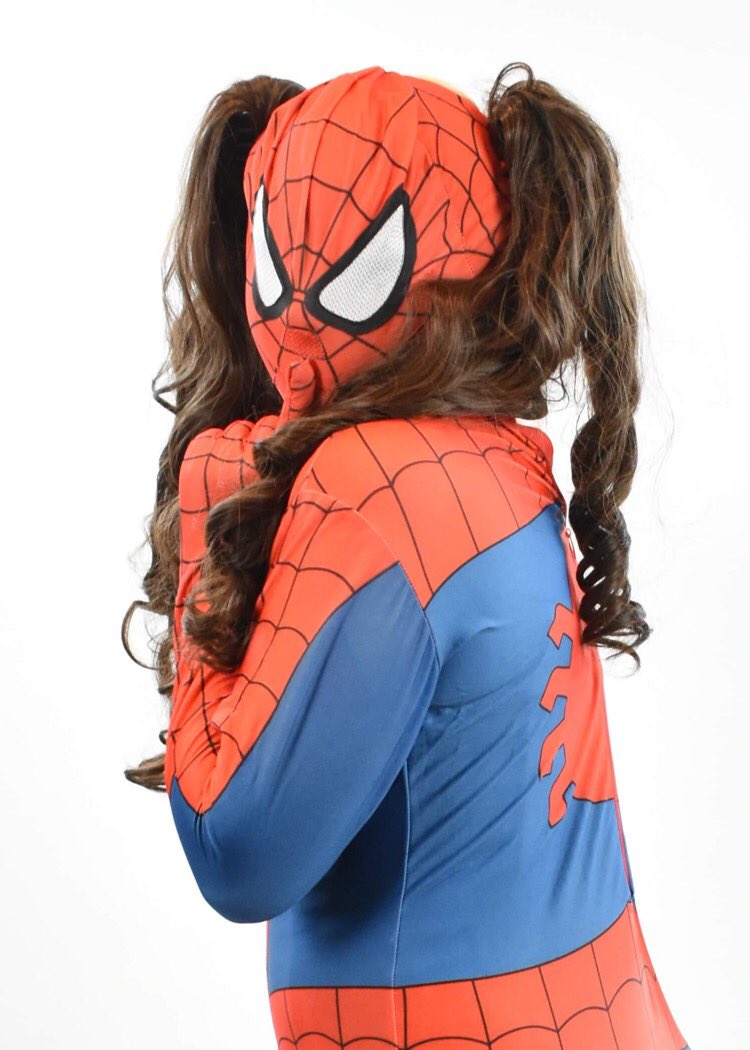 MVPCosplay's tweet photo. Sorry I neglect this account so bad, y’all! I really use Instagram way more often! Here’s some new content, enjoy!  
#spiderman #cosplay #pigtails #seductive https://t.co/pw38h0JBXp
