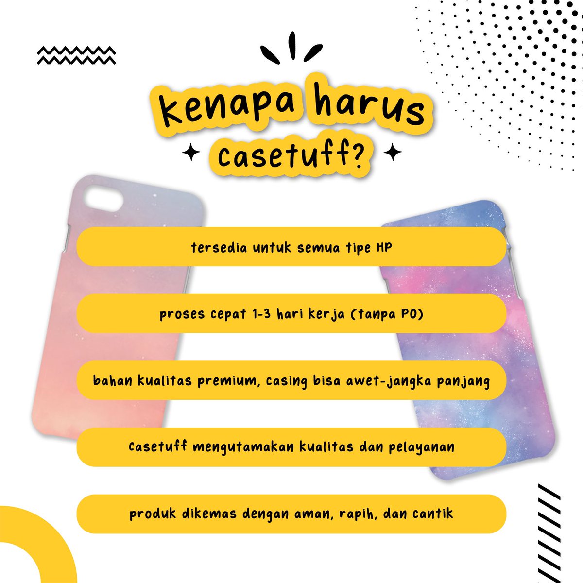 casetuffcustom's tweet photo. ✨Hardcase Fullprint✨
Material bahan keras, kualitas premium polycarbonate, cetak hingga sisi samping
IDR 69k
❗️ada spesial diskon di Shopee & Tokped loh👀
❗️linknya : https://t.co/6WP3KirCqK
#cetakcasing #jualcasing #customcase #casingcustom #produkcasetuff https://t.co/ePzD1r3OgT