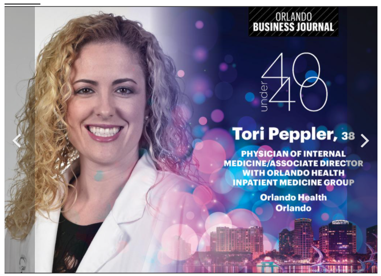 TrinityPrepAlum's tweet photo. Congratulations to Dr. Tori Peppler '01 for being one of Orlando Business Journal's 40 Under 40 2021 honorees! 

https://t.co/mIphZNEfls https://t.co/Y4jyXHRB7j