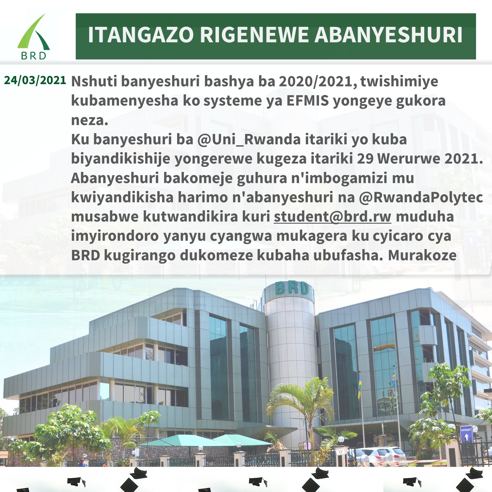 Itangazo Rishya Rya Rdf University BRD Education on Twitter: