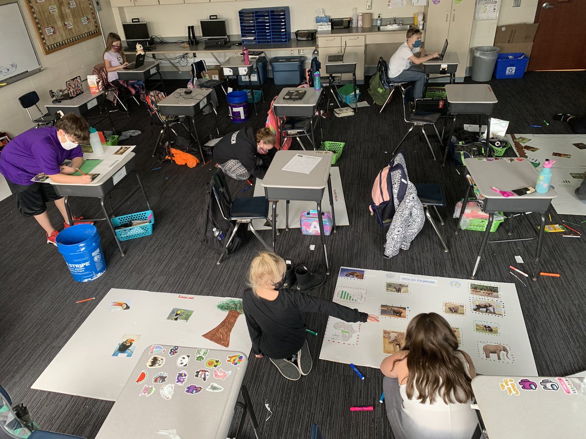Working hard on their Rainforest Research Projects. Love their creativity and listening to them share what they learned. #kelleykidsrule <a href="/Newark_KS/">Newark_KS</a>