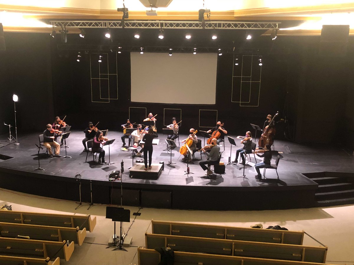 KamSymphony's tweet photo. We started rehearsals again last night. Fun fact, we're spending all this week preparing for (and then recording) both our upcoming concerts Charlie Parker w/ Strings and Voilà Viola! https://t.co/fnr0vBQdvF