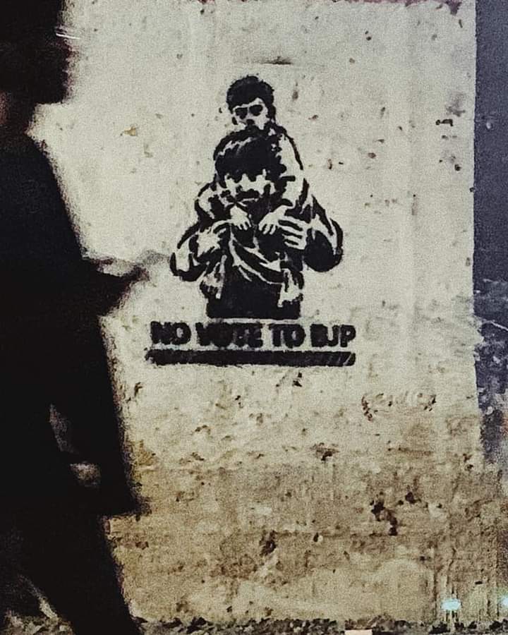 At Kolkata.
#NoVoteToBJP