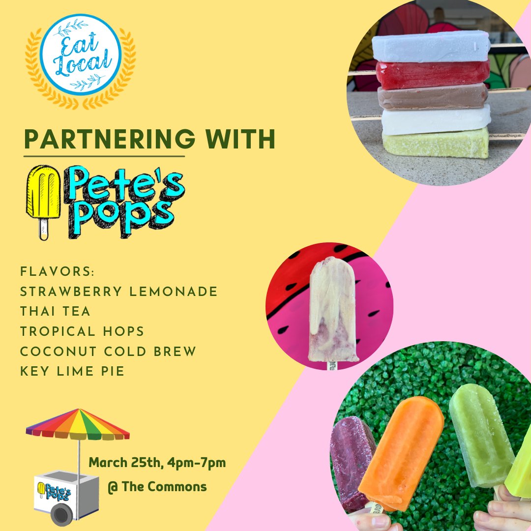 MarquetteDining's tweet photo. Marquette Dining is bringing our new Eat Local partner Pete's Pops to campus tomorrow, March 25, from 4pm-7pm. Don't miss out on this opportunity to try some local Milwaukee treats! @PetesPops https://t.co/4nRWKnlHaT