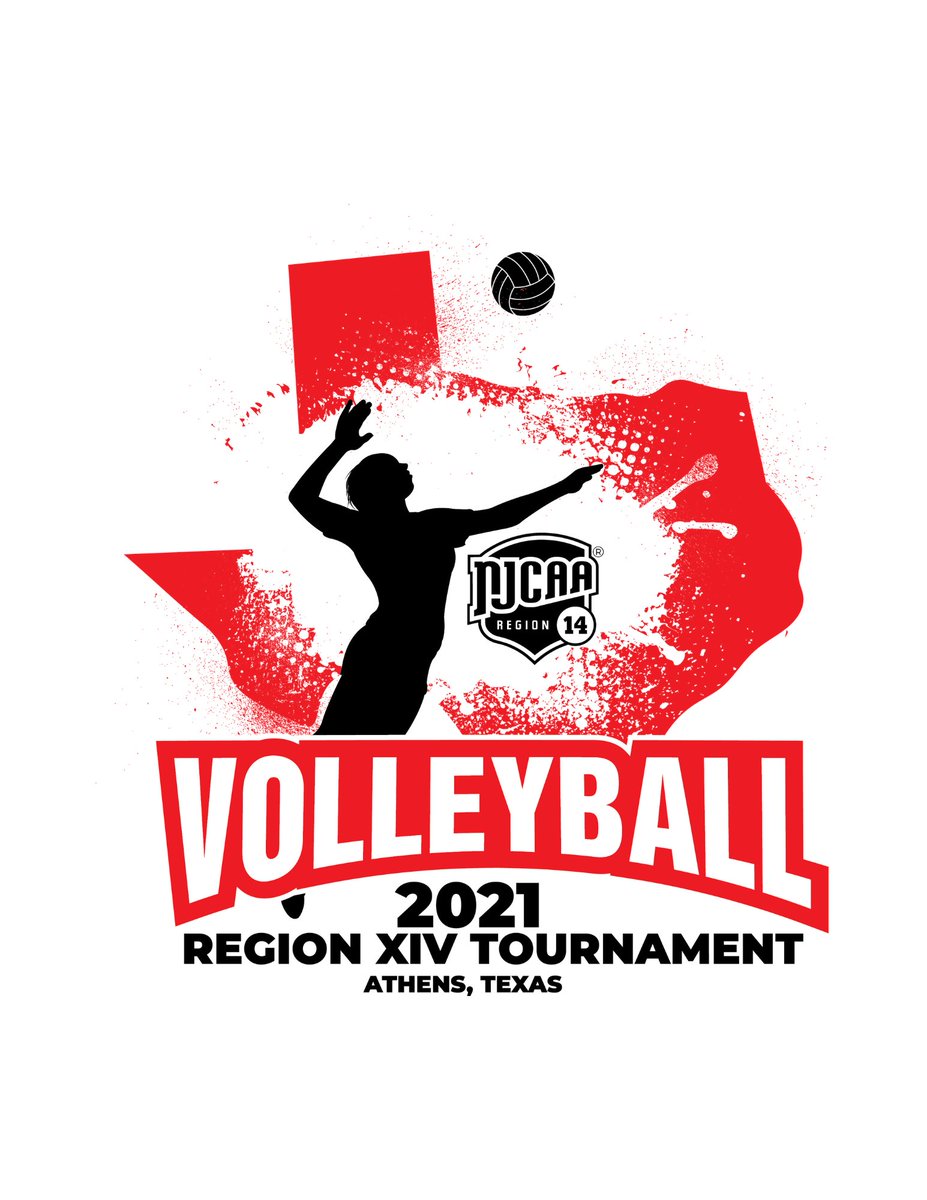TVCCsports's tweet photo. The logo for the Region XIV Volleyball Tournament, scheduled April 1-3 at Cardinal Gym. https://t.co/LKVKpL1LRT