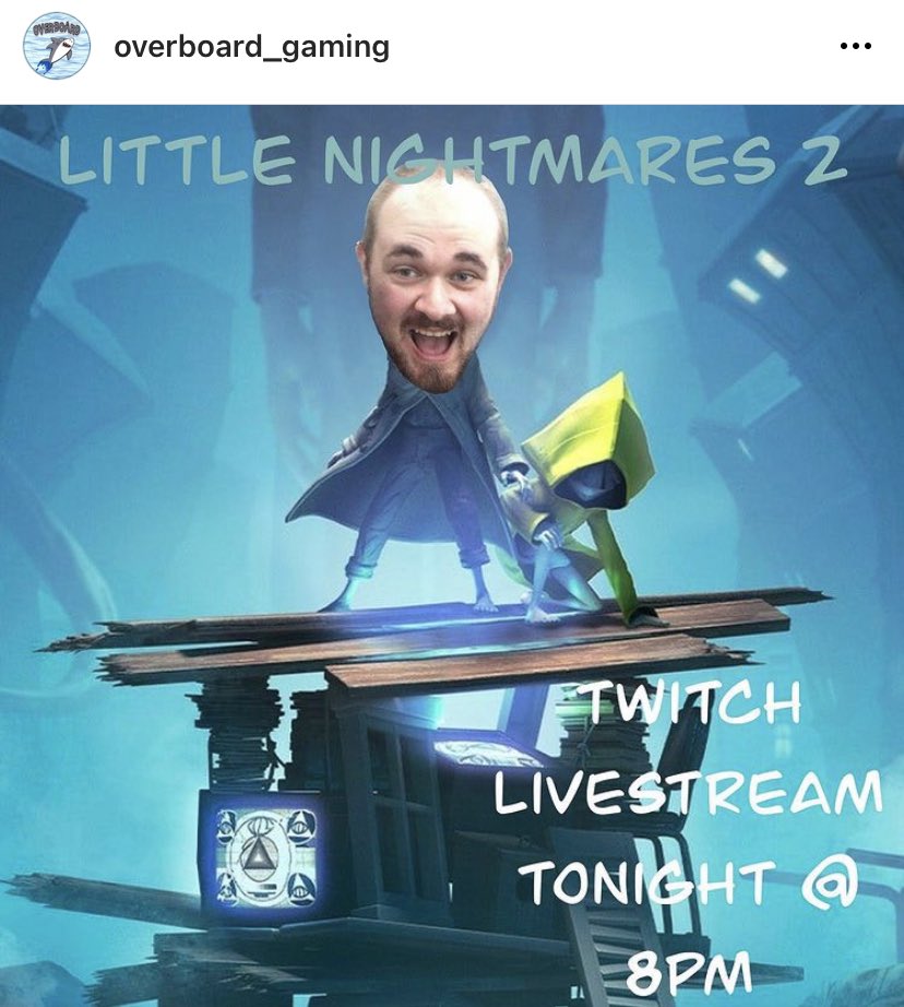 OverboardGamin's tweet photo. Shannan is live tonight attempting to complete #LittleNightmares2 come on by at 8pm so see if he can do it! #Twitch #SupportSmallStreamers #SmallStreamersConnect #SmallStreamerCommunity https://t.co/jvgbrDSFA9