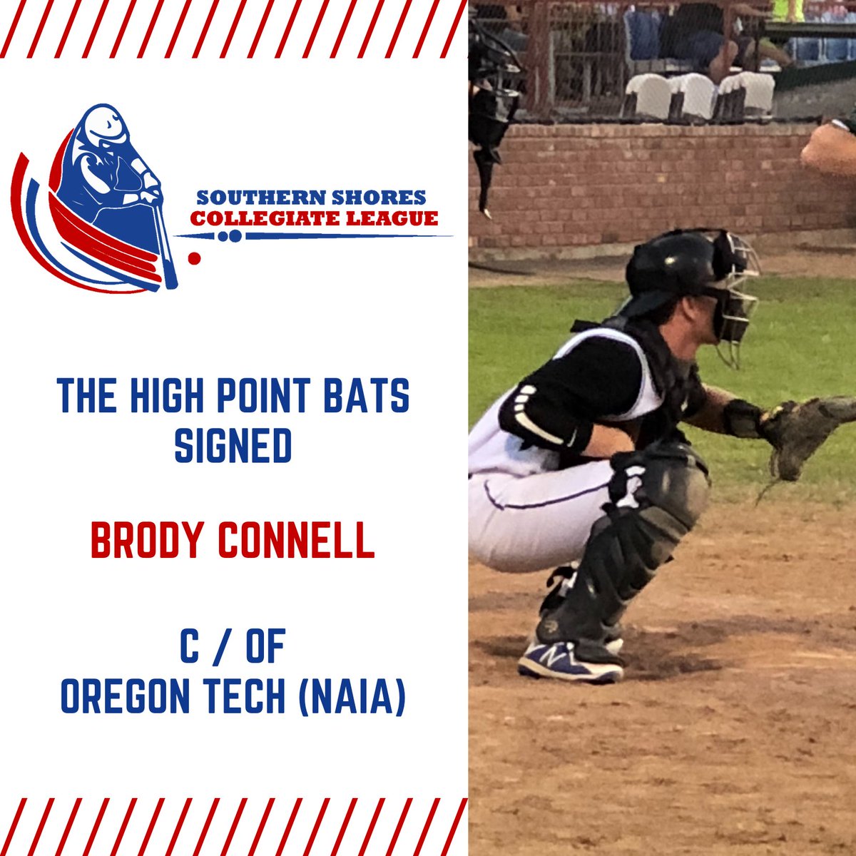 ⭐SOUTHERN SHORES SPOTLIGHT⭐

The High Point Bats have added <a href="/connell_brody/">Brody Connell</a> from <a href="/NAIABall/">NAIA Ball</a> Oregon Tech to their roster for this summer 😤 The Bats know they're in good hands with him behind the plate 💪

Looking for a place to play this summer? APPLY ⬇️
southernshoresbaseball.com/registration