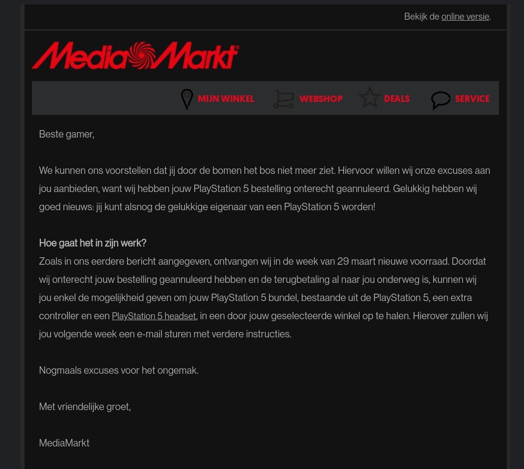 JimmyBeekink's tweet photo. @mediamarkt_nl Deze... Ik heb begrip voor een situatie waar jullie als communicatie team wellicht weinig invloed op hebben, maar zou het wel op prijs stellen als de communicatie er omheen dan wel consistent is. 

En de eerder gestelde 3 werkdagen zijn om... https://t.co/yfzfHRUurI