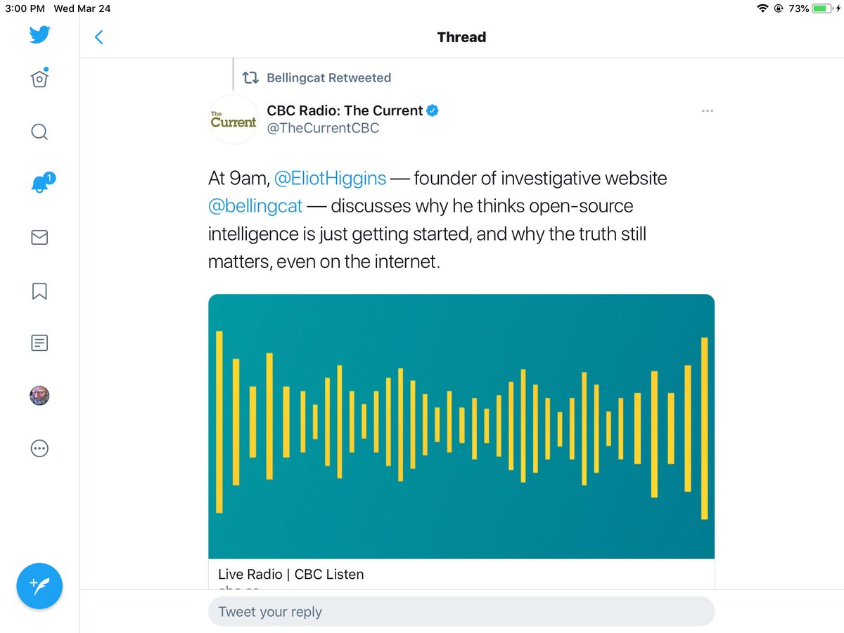 JanRavensbergen's tweet photo. @aaronjmate @dancohen3000 @bellingcat @TheGrayzoneNews @ChrisDYork @PiersRobinson1 and of course, also flushing itself down the #Bellingcaught #PsyOp rabbithole: formerly self-respecting @CBC show .@TheCurrentCBC
quite recently...... in fact 😖 https://t.co/Rd85dhn56K