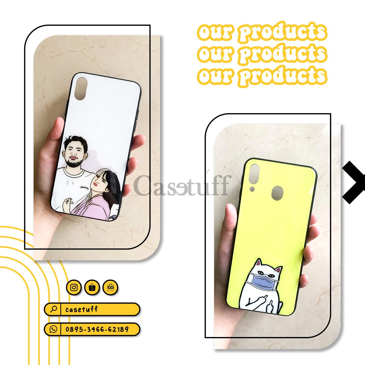 casetuffcustom's tweet photo. ✨Glassy Case✨
Material bahan soft warna hitam, terdapat acrylic kaca pada lapisan case, best-seller!
IDR 75k
❗️ada spesial diskon di Shopee & Tokped loh👀
❗️linknya : https://t.co/6WP3KirCqK
#cetakcasing #jualcasing #customcase #casingcustom #produkcasetuff https://t.co/kW7b2zaU7s