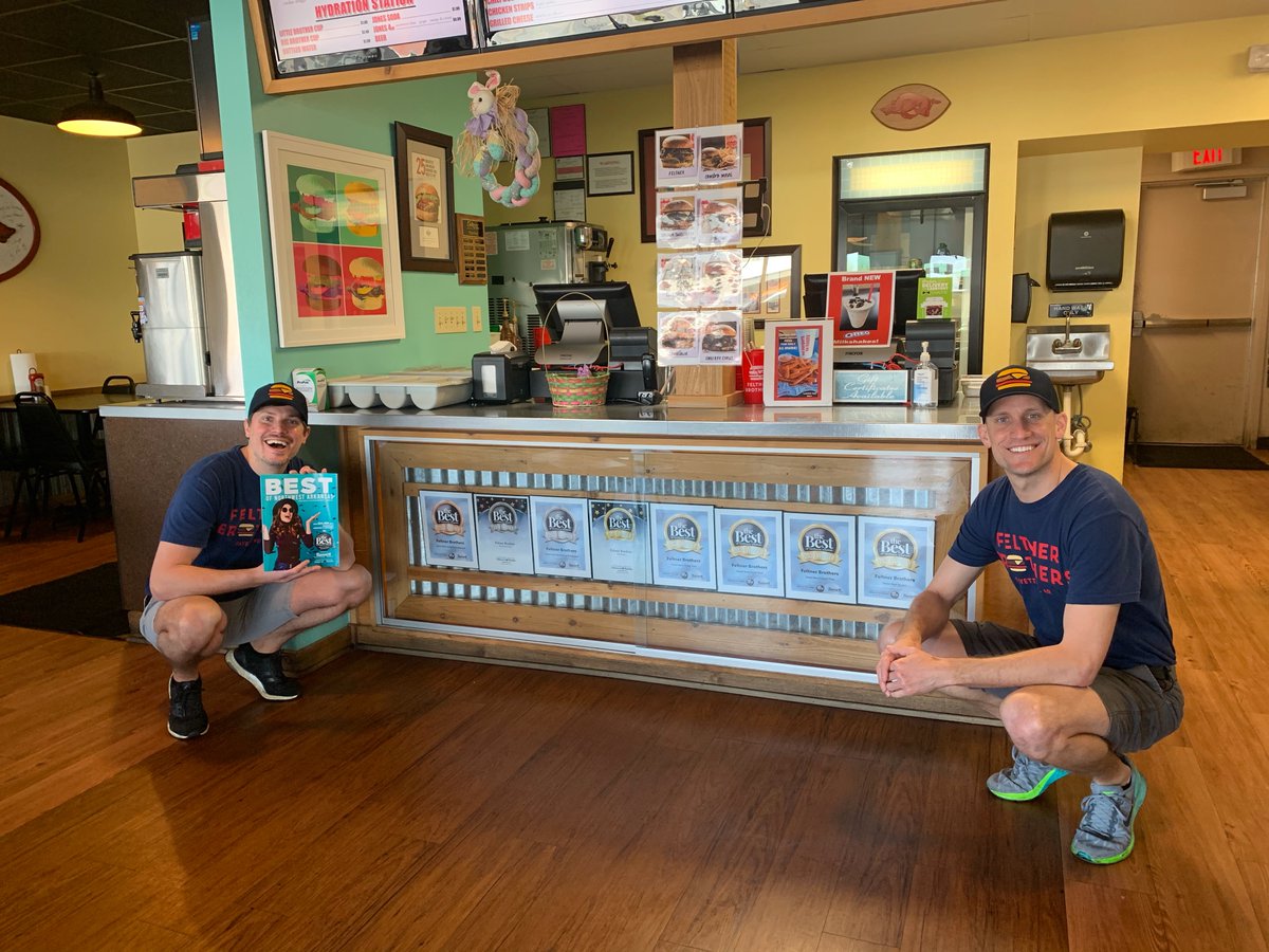 FeltnerBrothers's tweet photo. We're honored! Thank you to all that voted &amp; support us day after day.  Also, a big thank you to our amazing team. This wouldn't be possible without them during such a trying year. Grateful.

🏆🏆Back-to-Back Best Burger 
🏆 Best French Fries 
🏆Best Lunch Spot 
🏆Best Cheap Eats https://t.co/MxEPhGnO49