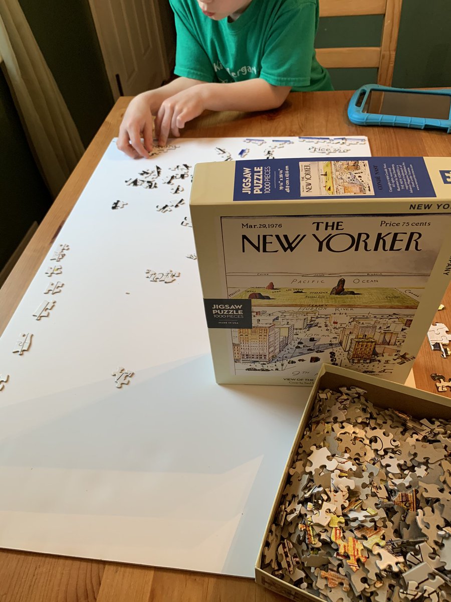 On this rainy day... The iPad can wait. We’re on to ‘View of the World’ !! <a href="/NewYorkPuzzleCo/">NewYorkPuzzleCompany</a>