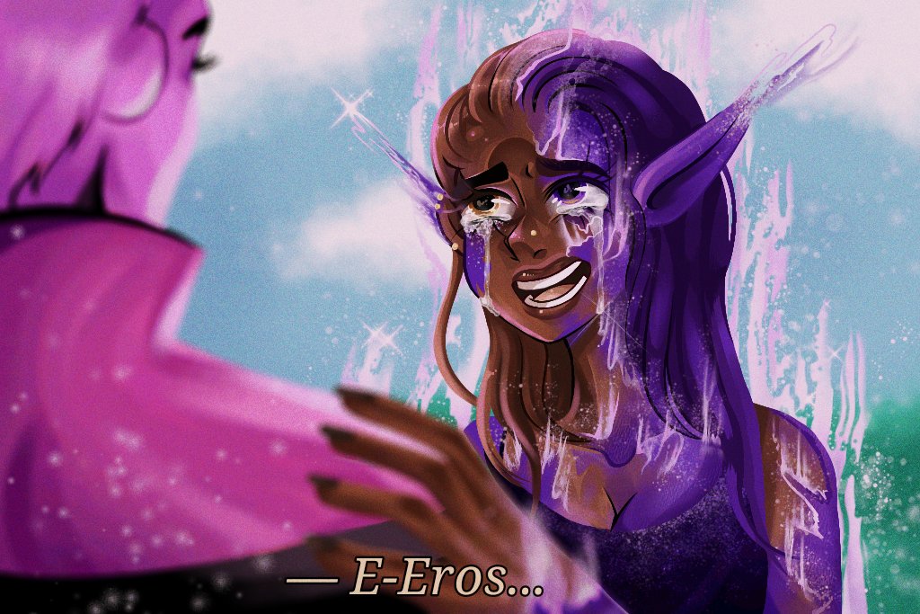 Annt_bt's tweet photo. Psyche and Eros.💞💜
↪@used_bandaid 
#LoreOlympus #LoreOlympusFanart #Myart https://t.co/NsYKOQMGgP