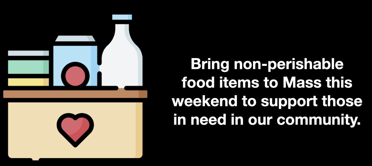 StAlphonsusPtbo's tweet photo. Food Drive // We're collecting non-perishable food items for our St. Vincent de Paul society, which will benefit those in need in our community.  Feel free to drop off a donation to our food bank as you arrive to Mass this weekend, Palm Sunday.  
Thanks for your generosity! https://t.co/LYAFB3pGVC
