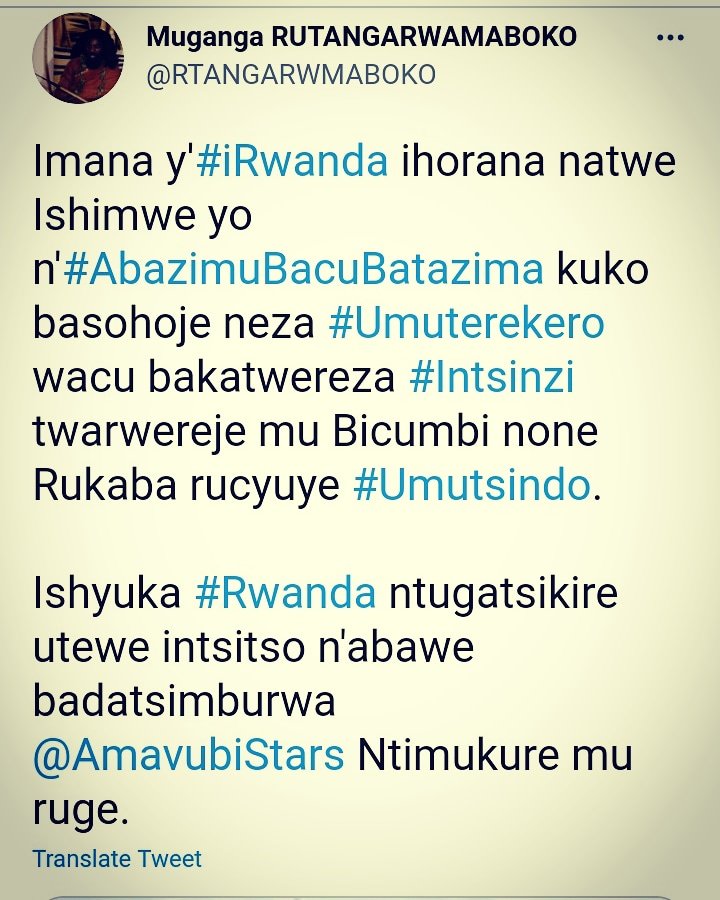 nyiramateke's tweet photo. @AuroreMimosa @Rwanda_Sports @FERWAFA Imana y'#iRwanda ihorana natwe Ishimwe yo n'#AbazimuBacuBatazima Imandwa Nkuru y'u #Rwanda @RTANGARWMABOKO yatwereje #Indagu z#Umuterekero mu Bicumbi nonetse #Umutsindo watashye i Rwanda. Namwe tubashimira uko muzirikana Ikipe y'Igihugu cyacu Hon. Minister, Mwishyuke. https://t.co/AMTuCwcmzm