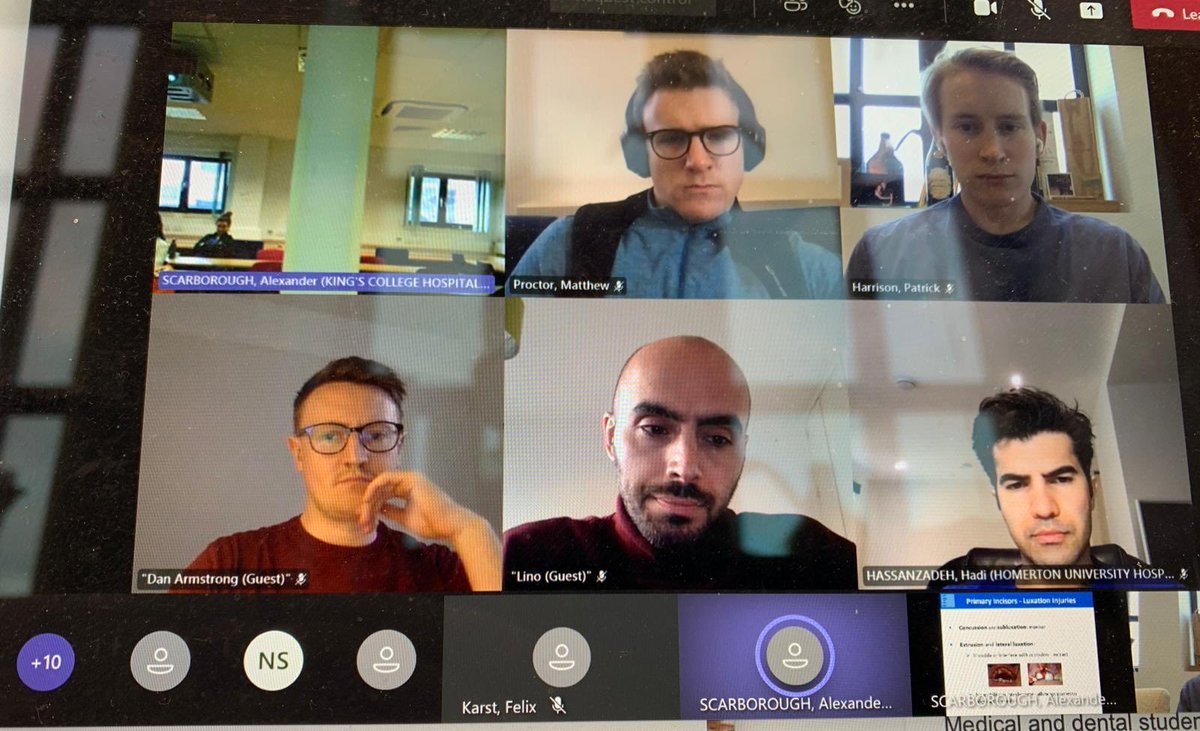 KathyFanSurgeon's tweet photo. #informative teaching hybrids #virtual #Face2face on dental trauma by Nabeel Iiyas Paeds dental registrar for #MaxFax #MaxFac trainees 🙏⁦⁦@KingsCollegeNHS⁩ ⁦@jtg_baoms⁩ ⁦@BAOMSOfficial⁩ ⁦@UKSWiMS⁩ https://t.co/elxPIAIvv3
