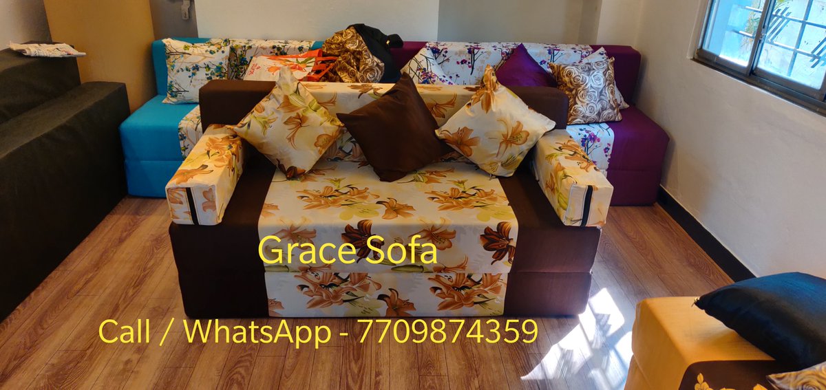 GraceSofas's tweet photo. Msg your Whtsap num for sofa pic
    
-Price Starts 5999/- diff size avail
Whatspp - https://t.co/AFcigRqLNx

https://t.co/0d3sr95bEp

#Mumbai #sofa #sofabed #sofacumbed #foldingsofabed #coverwashable

-Cover removable washable
- No Wood https://t.co/7ybM4Xwwe9