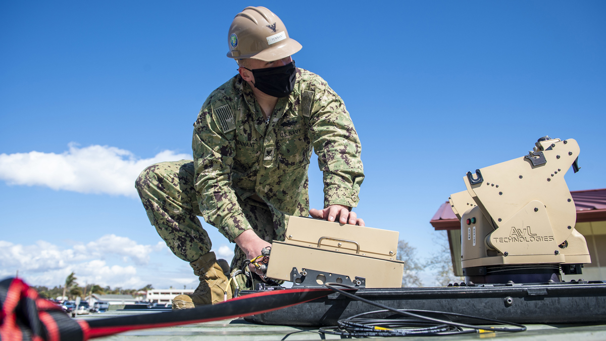 USPacificFleet's tweet photo. #NMCB3 conducts command post exercise, one in a series of training events leading to the Naval Mobile Construction Battalion's final graded field training exercise and deployment certification: https://t.co/m6BrFZGAqB #NavyReadiness #Seabees https://t.co/bKmRZcqMft