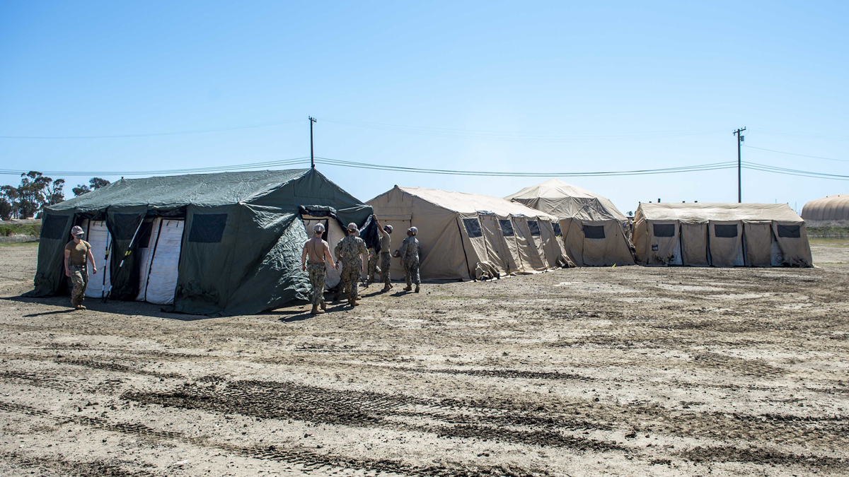 USPacificFleet's tweet photo. #NMCB3 conducts command post exercise, one in a series of training events leading to the Naval Mobile Construction Battalion's final graded field training exercise and deployment certification: https://t.co/m6BrFZGAqB #NavyReadiness #Seabees https://t.co/bKmRZcqMft