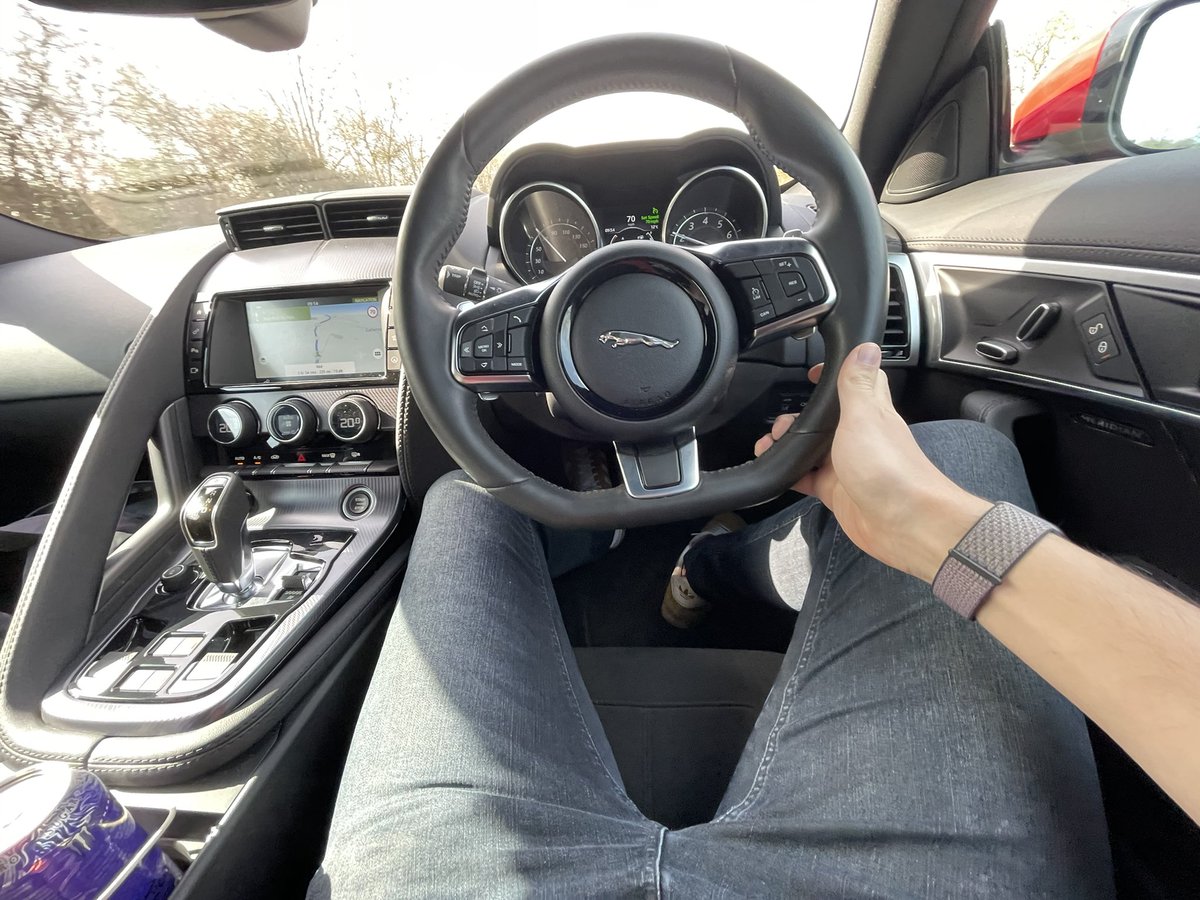 Jamie46Akers's tweet photo. What a day!! Closer to 9 hours driving! @SeenThruGlass #jagftype #behindtheglass #stg #jag #car #driving https://t.co/gwzMRZWgU2