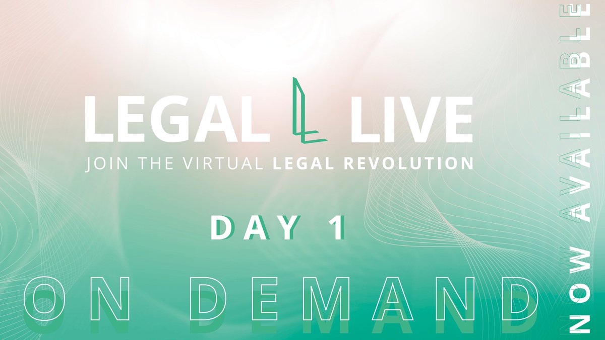 Did you miss a speech yesterday? No problem. The keynotes, panels and lectures of the first day of LEGAL LIVE are now available on demand. Have a look!

#legallive