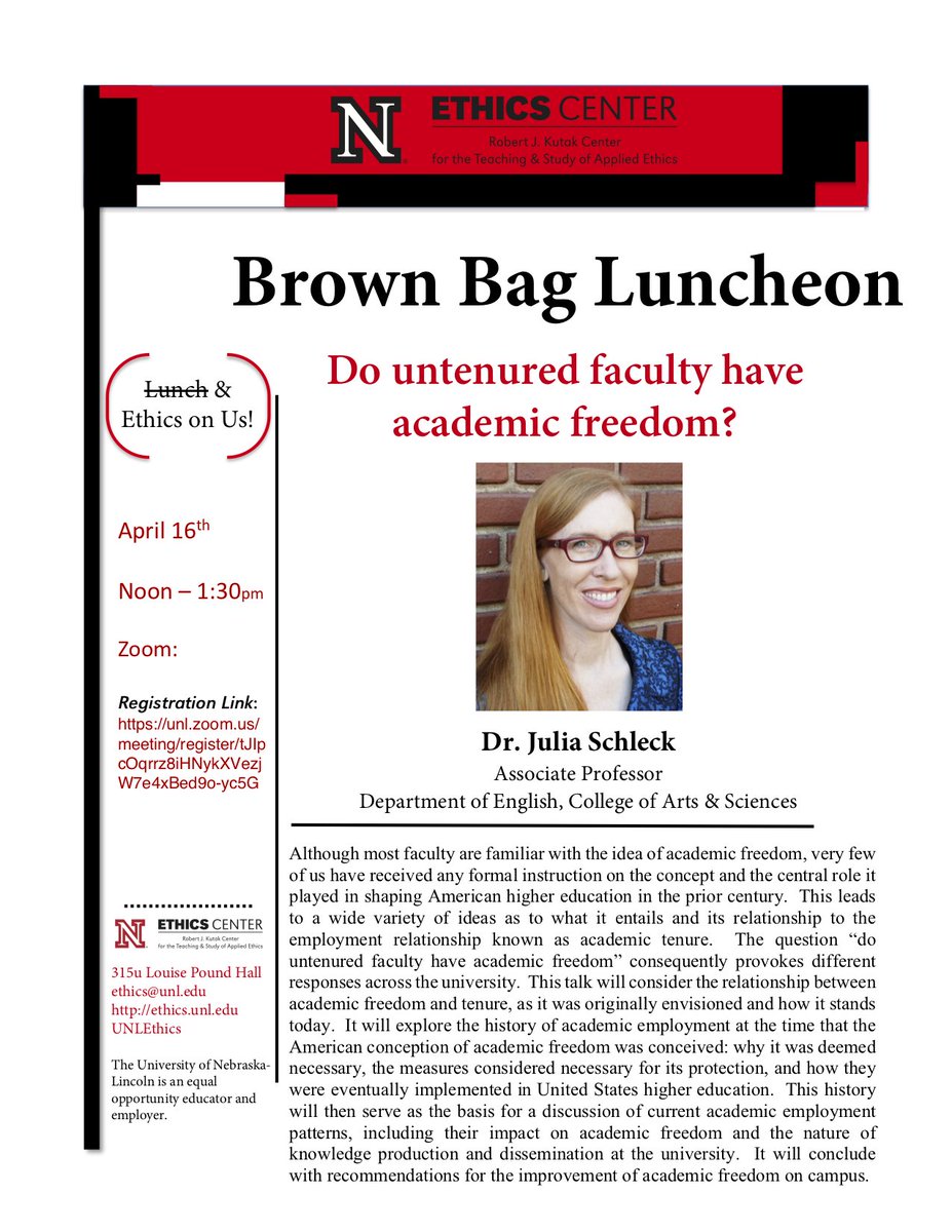 UNL Ethics Center tweet media