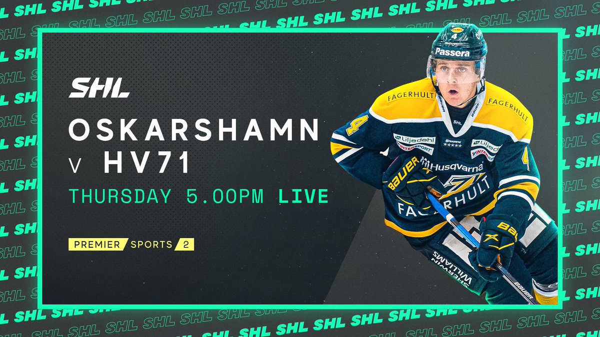 More hockey action tomorrow on @PremierSportsTV 2! Join us for live SHL👇:

🇸🇪 Oskarshamn v HV71
📅 Thu March 25th, 5pm

#SHL 📺🏒