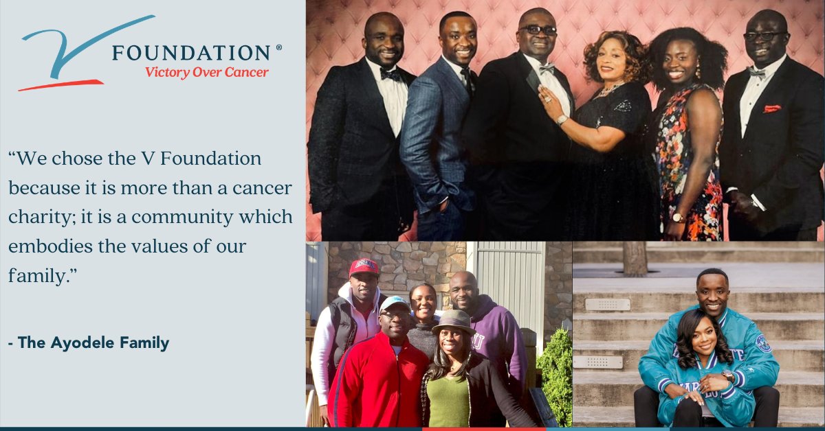 TheVFoundation's tweet photo. After Ade Ayodeleโs passing, his family was determined to raise money in his name. Not only did they meet their goal to raise $100,000 for the Stuart Scott Memorial Cancer Research Fund, but are now continuing to create a lasting legacy for Ade. https://t.co/PHYDhkMioP https://t.co/1TS8gvngTP
