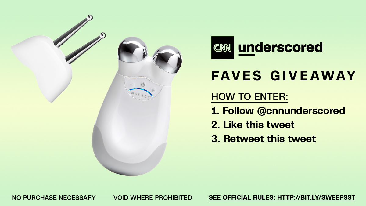 CNNUnderscored's tweet image. Announcing our next #UnderscoredFavesGiveaway! Retweet &amp;amp; like this tweet &amp;amp; follow @cnnunderscored for a chance to win a NuFACE Trinity® + ELE attachment! Official rules:  bit.ly/sweepsst @myNuFACE
