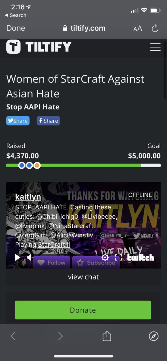 Thanks for everyone who showed up and supported yesterday! We were able to raise $4,370!! I also got to play with my favorite Starcraft pros <a href="/onfireScarlett/">Sasha</a> and @NinaStarcraft. Can life get much better?
<a href="/livinpink/">Gen</a> <a href="/kaitly_n/">kaitly_n</a> <a href="/AliciaWinsTV/">AliciaWins</a> <a href="/Livibeeee/">Livibee</a> <a href="/ZergGirrl/">kathy</a>